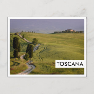 Straße nach Terrapille in Toskana, Toskana Postkarte