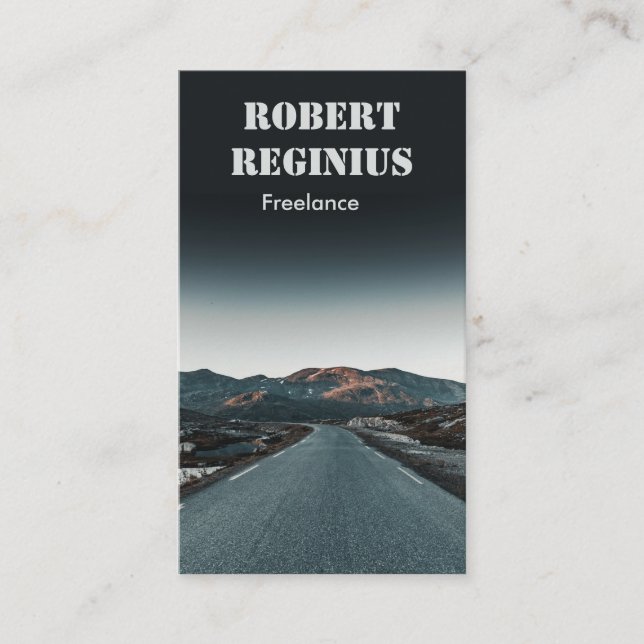 Straße nahe Gebirge Visitenkarte (Vorderseite)