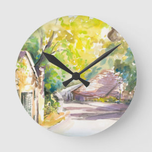 Straße Runde Wanduhr