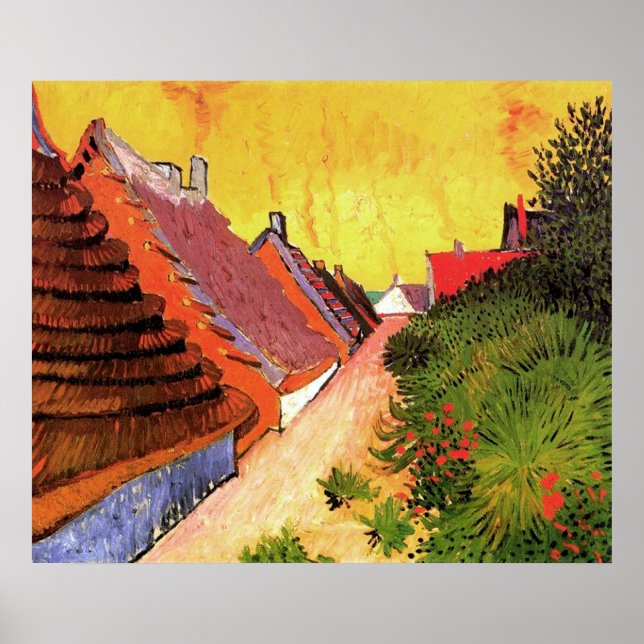 Straße Saintes-Maries von Vincent van Gogh Poster (Vorne)