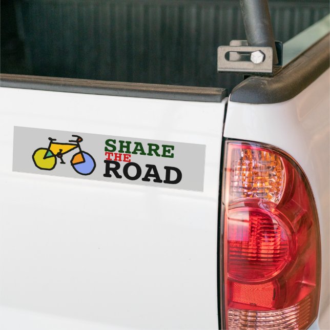 Straße teilen ~ Fahrrad / Fahrrad Autoaufkleber (Auf Lkw)