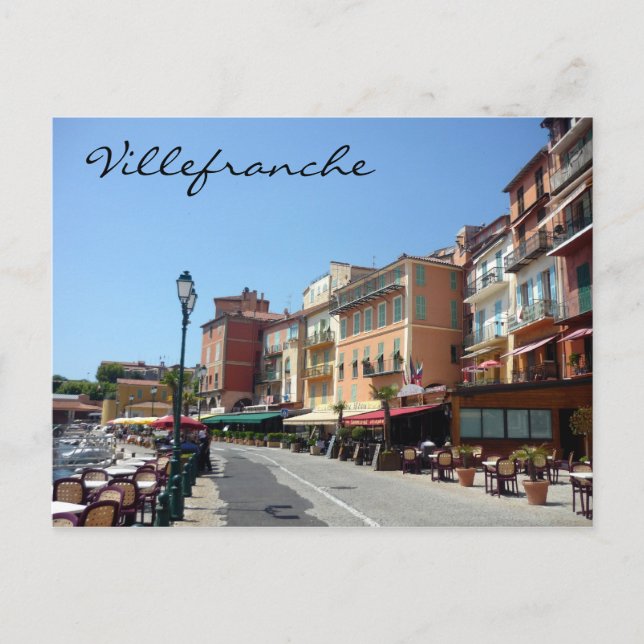 Straße Villefranche Postkarte (Vorderseite)