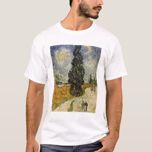 Straße Vincent van Goghs   mit Zypressen, 1890 T-Shirt