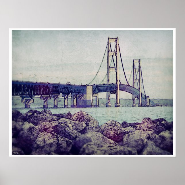 Straße von Mackinac Poster (Vorne)