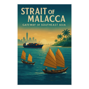 Straße von Malacca - Tor Südostasien Poster
