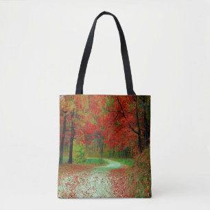 STRASSE WALD BÄUME BOTANISCH NATUR LANDSCHAFT TASCHE