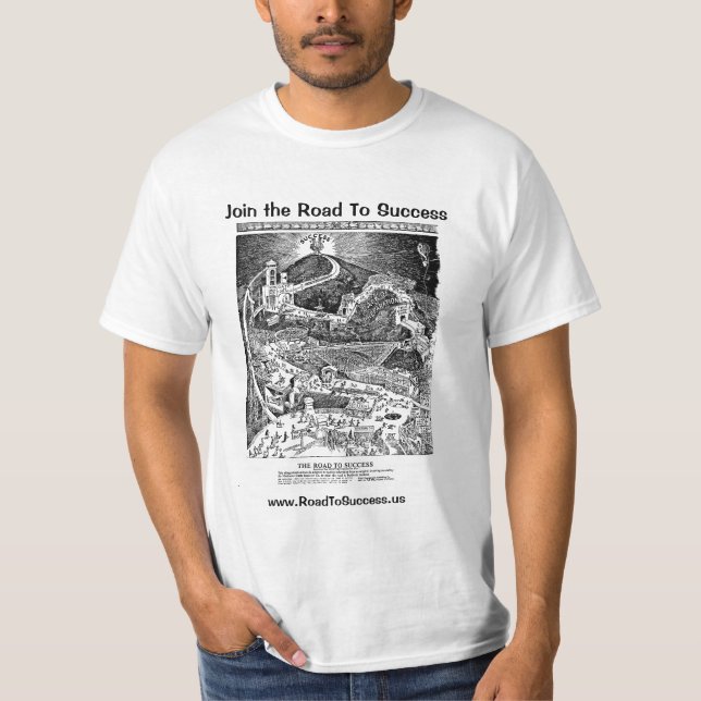 STRASSE ZU ERFOLG berühmtem motivierend T - Shirt (Vorderseite)