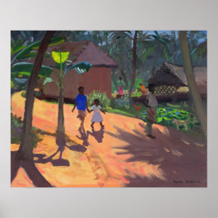 Straße zu Kovalum Strand Kerala 1996 Poster