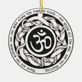 Straße zu Wahrheit Devanagari OM Symbol Keramikornament