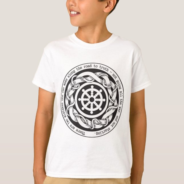 Straße zu Wahrheit Dharma Rad T-Shirt (Vorderseite)