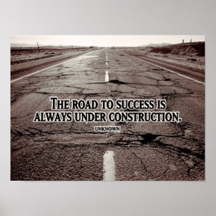 Straße zum Erfolgs-inspirierend Plakat