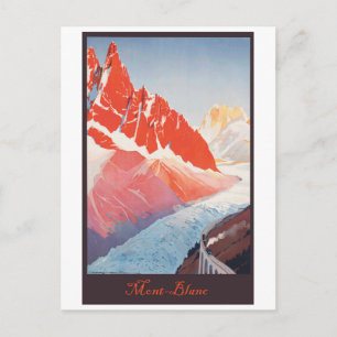Straße zum Mont Blanc, Reisen in alten Zeiten Postkarte