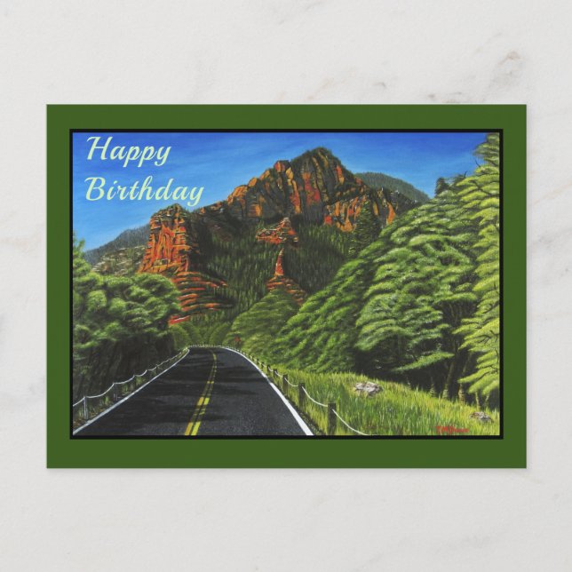 Straße zum Rock Slide, Sedona Postkarte (Vorderseite)