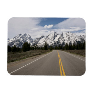 Straße zum Teton Gebirgszug Magnet