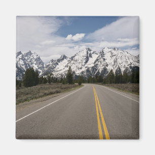 Straße zum Teton Gebirgszug Magnet