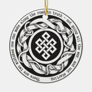 Straße zum Wahrheits-endlosen Knoten Keramik Ornament