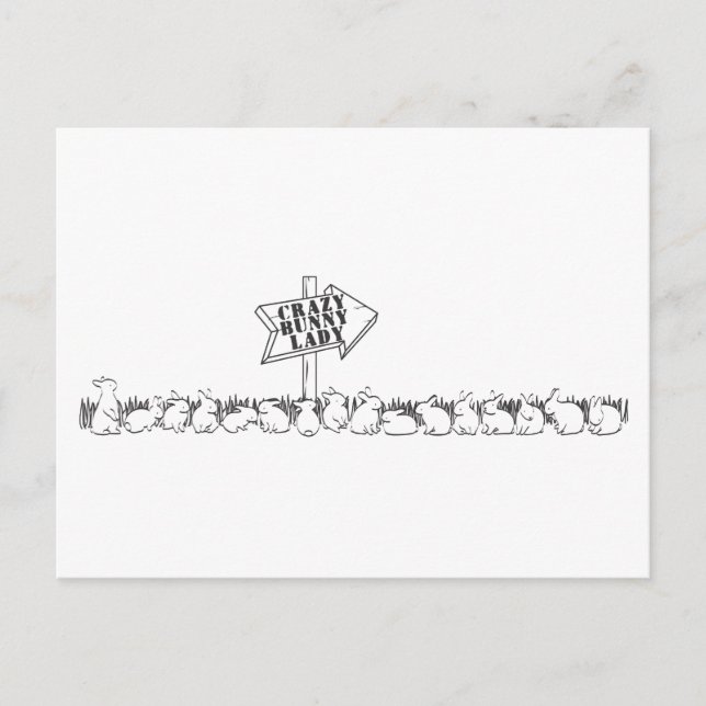 STRASSE ZUR KRAZY BUNNY LADY POSTKARTE (Vorderseite)