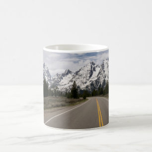 Straße zur Teton-Gebirgskette Kaffeetasse