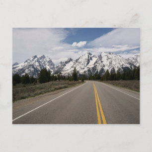Straße zur Teton-Gebirgskette Postkarte