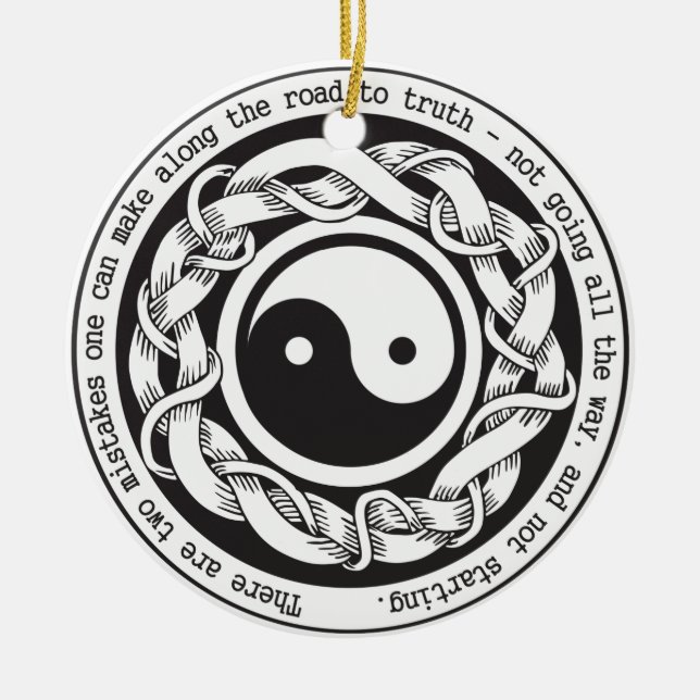 Straße zur Wahrheit Yin Yang Keramikornament (Vorne)