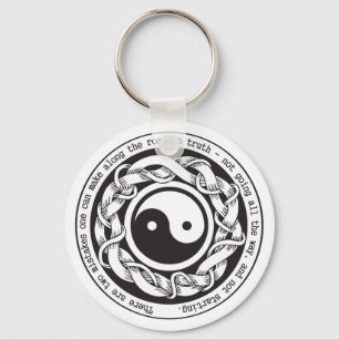 Straße zur Wahrheit Yin Yang Schlüsselanhänger