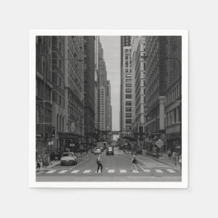 StraßeGrayscale Chicagos Madison Serviette