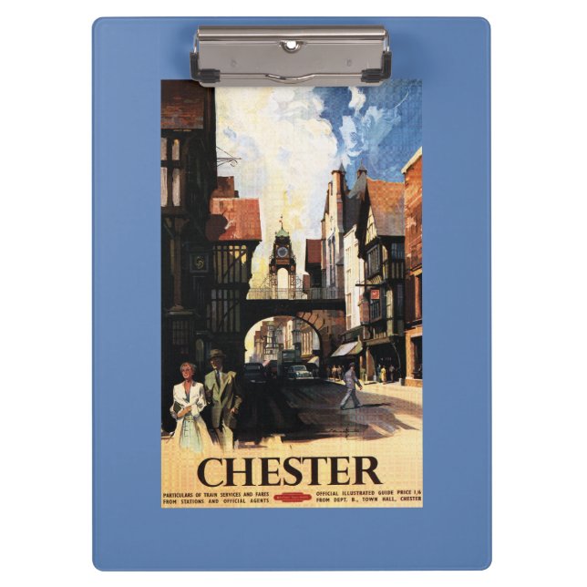 Straßen-Ansicht mit Paar-u. Turm-Uhr-Schiene Klemmbrett (Vorderseite)