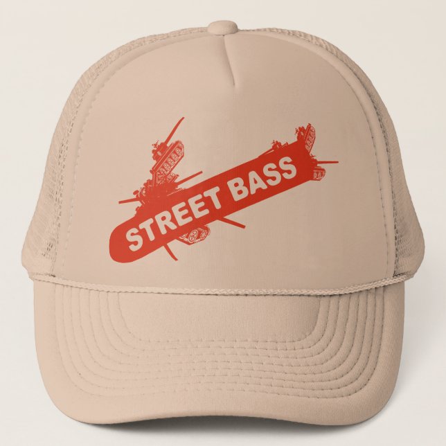 Straßen-Bass-TAN-Behälter-Kappe Truckerkappe (Vorderseite)
