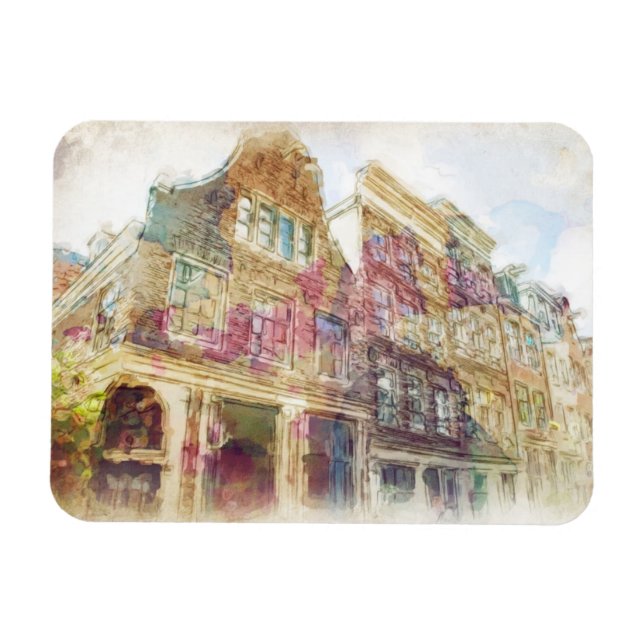 Straßen der Altstadt von Amsterdam Magnet (Horizontal)