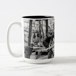 Straßen des texanischen Ölfeldes Zweifarbige Tasse