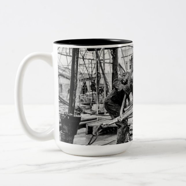 Straßen des texanischen Ölfeldes Zweifarbige Tasse (Links)