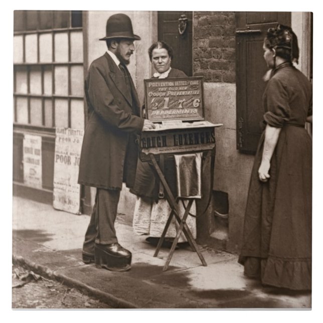 Straßen-Doktor, 1876-77 (woodburytype) Fliese (Vorderseite)