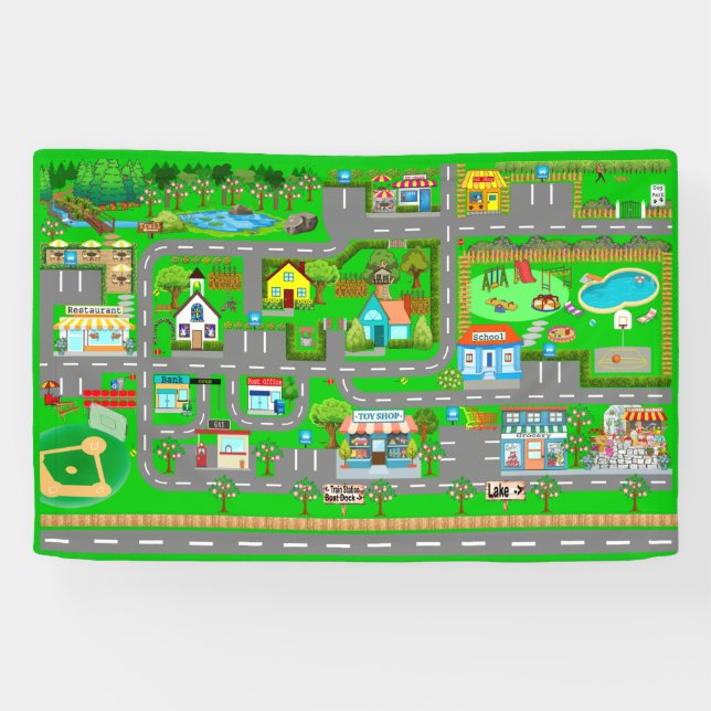 Straßen für Personenkraftwagen 2 1/2' x 4' Banner (Horizontal)