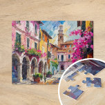 Straßen Italiens Moderne Abstrakte Kunst<br><div class="desc">Ein modernes, abstraktes Bild, das durch die lebendige Schönheit einer italienischen Straßenszene inspiriert wird. Es zeigt farbenfrohe Architektur und üppige Blume. Die kühnen, dynamischen Pinselstriche und die markanten Farbtöne Terrakotta, Rosa und Gold verleihen dem lebendigen Ambiente Italiens ein neues Leben. Die Kombination aus lebendigen Farben und abstrakten Formen vereint den...</div>