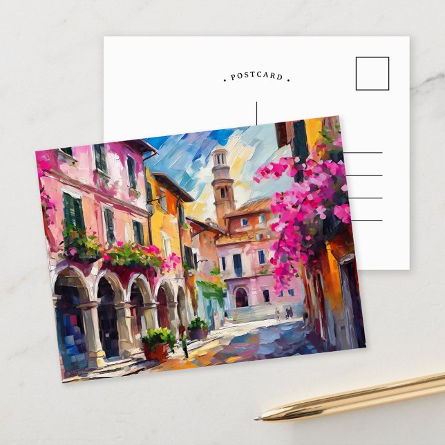 Straßen Italiens Moderne Abstrakte Kunst Postkarte (Von Creator hochgeladen)