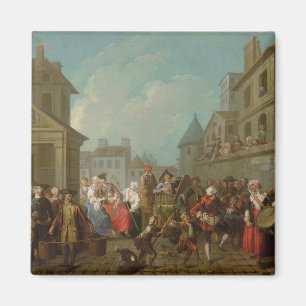 Straßen-Karneval in Paris, 1757 Magnet