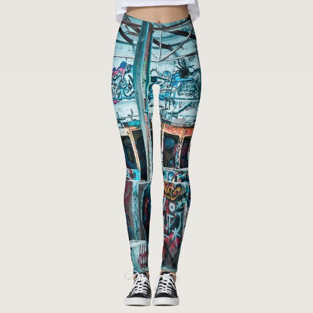 Straßen-Kunstgraffiti-Leggings Leggings (Vorderseite)