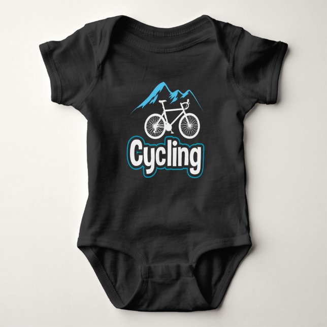 Straßen-radfahrenradfahrer-Fahrrad-Fahrrad-Fahrrad Baby Strampler (Vorderseite)