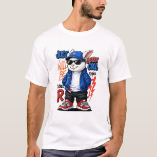 Straßen-Rebell-Hase – Urbane coole Grafik Streetwe T-Shirt