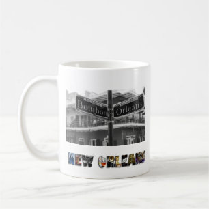 Straßen-Reise-Fotos New Orleans Louisiana Bourbon Kaffeetasse