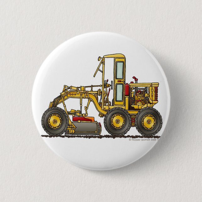 Straßen-Sortierer-Schaber-Baggerbau-Buttone Button (Vorderseite)