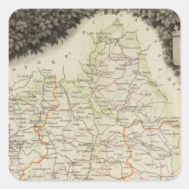 Straßen, Städte, Städte Quadratischer Aufkleber (Vorderseite)
