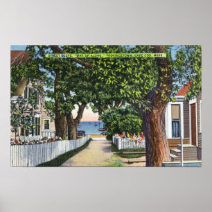 Straßen-Szene der Wohnsitze Poster