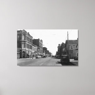 Straßen-Szene im Hafen Townsend, WA Fotografie Leinwanddruck