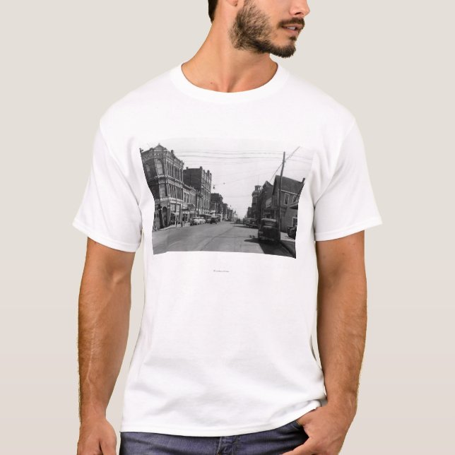 Straßen-Szene im Hafen Townsend, WA Fotografie T-Shirt (Vorderseite)