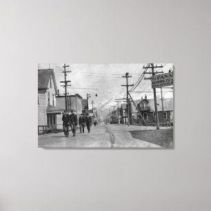 Straßen-Szene in Valdez, Alaska-Fotografie Leinwanddruck