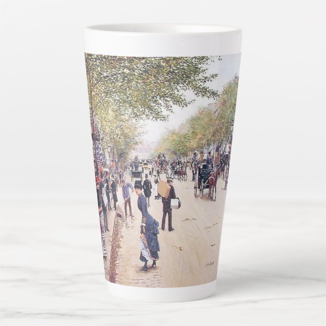 Straßen-Szenen-Europas Latte Paris Frankreich Milchtasse (Vorderseite)