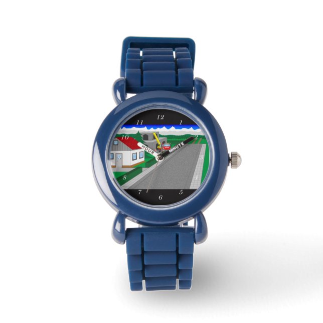 Straßen und Hausbau Armbanduhr (Vorderseite)