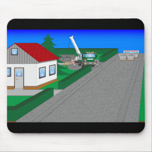 Straßen und Hausbau Mousepad