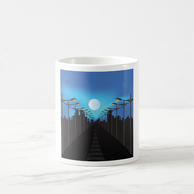 Straßen und Mond Kaffeetasse (Von Creator hochgeladen)